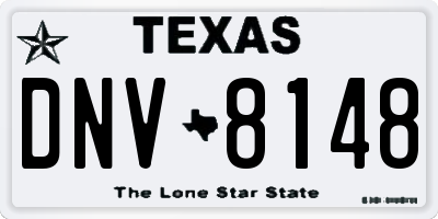 TX license plate DNV8148