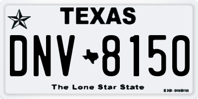 TX license plate DNV8150