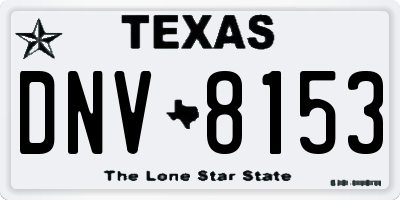 TX license plate DNV8153