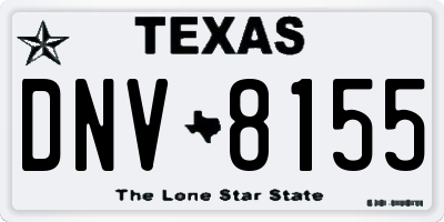 TX license plate DNV8155
