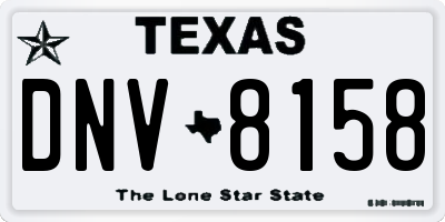 TX license plate DNV8158