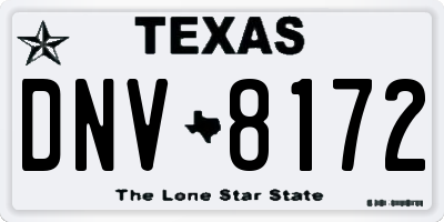 TX license plate DNV8172