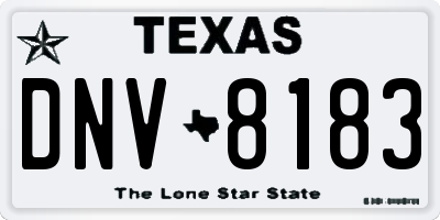 TX license plate DNV8183