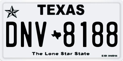 TX license plate DNV8188
