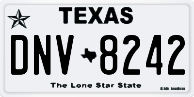 TX license plate DNV8242