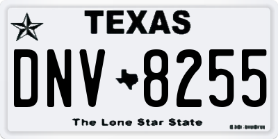 TX license plate DNV8255