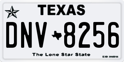 TX license plate DNV8256
