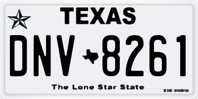 TX license plate DNV8261