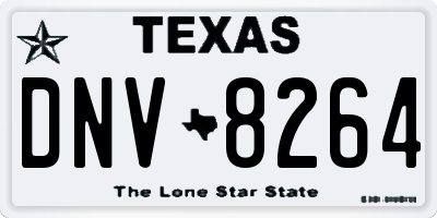 TX license plate DNV8264