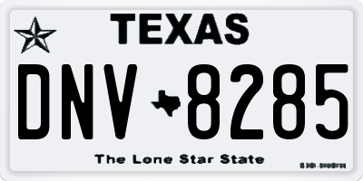 TX license plate DNV8285