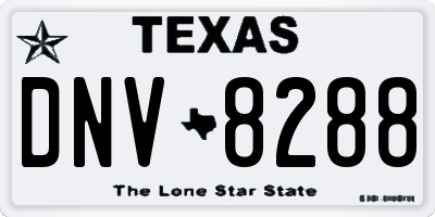 TX license plate DNV8288