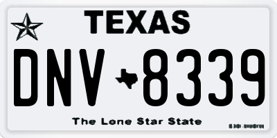 TX license plate DNV8339