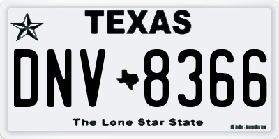 TX license plate DNV8366