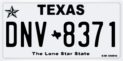 TX license plate DNV8371