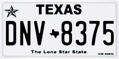 TX license plate DNV8375