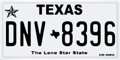 TX license plate DNV8396