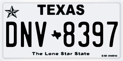 TX license plate DNV8397