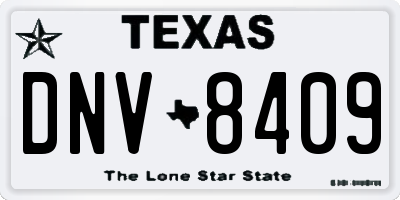 TX license plate DNV8409