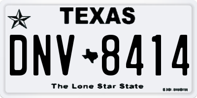 TX license plate DNV8414