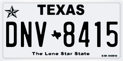 TX license plate DNV8415
