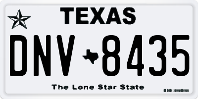 TX license plate DNV8435
