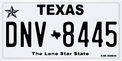 TX license plate DNV8445