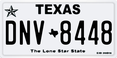 TX license plate DNV8448