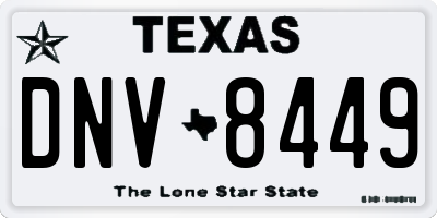 TX license plate DNV8449