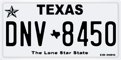 TX license plate DNV8450