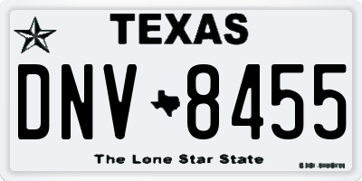 TX license plate DNV8455