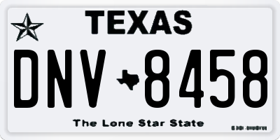 TX license plate DNV8458