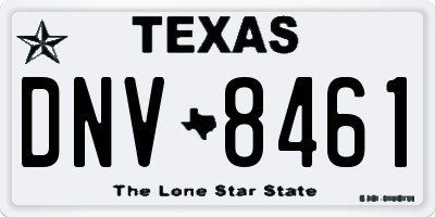 TX license plate DNV8461