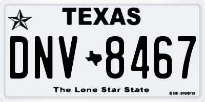 TX license plate DNV8467