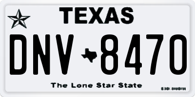 TX license plate DNV8470