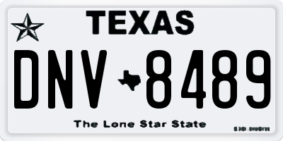 TX license plate DNV8489