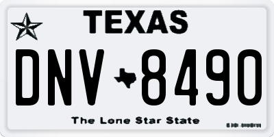 TX license plate DNV8490