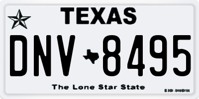 TX license plate DNV8495