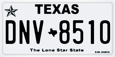 TX license plate DNV8510