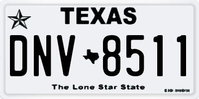 TX license plate DNV8511