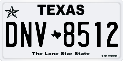 TX license plate DNV8512