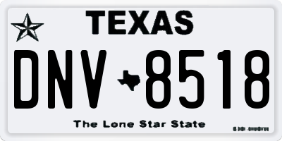 TX license plate DNV8518