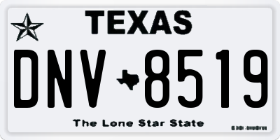 TX license plate DNV8519