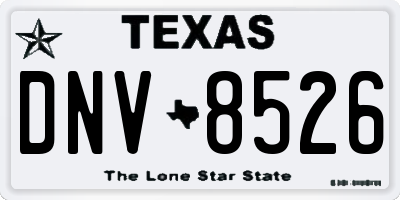 TX license plate DNV8526