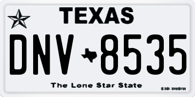 TX license plate DNV8535