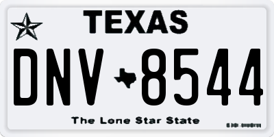 TX license plate DNV8544