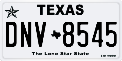 TX license plate DNV8545