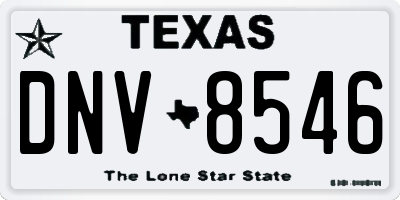 TX license plate DNV8546