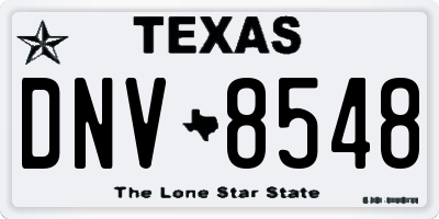 TX license plate DNV8548