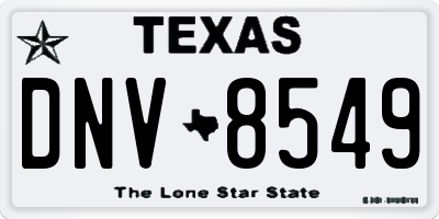 TX license plate DNV8549