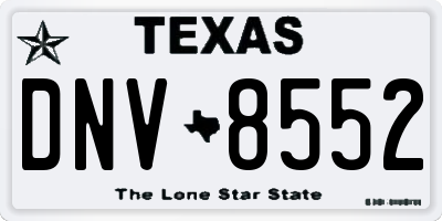 TX license plate DNV8552